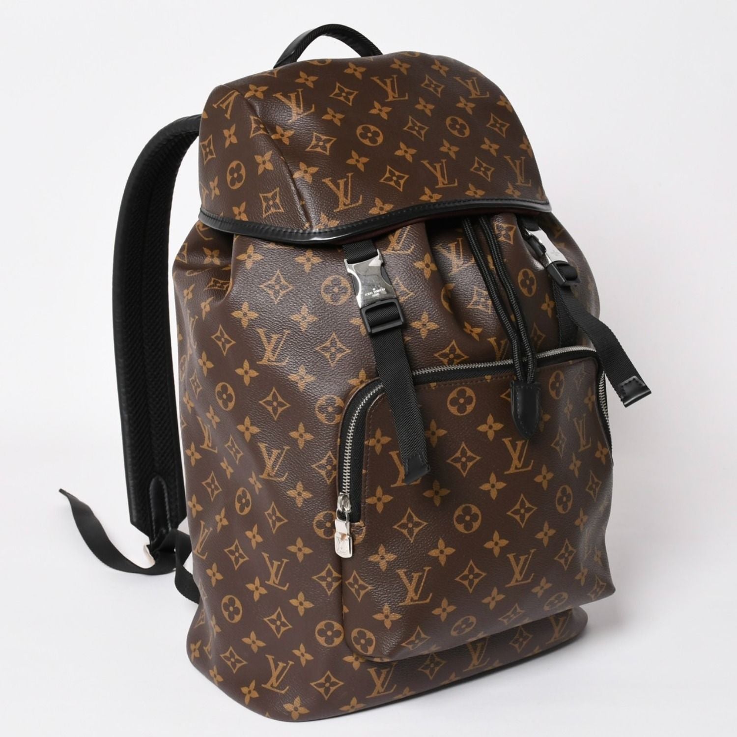 Louis Vuitton Zack Backpack Monogram Macassar Canvas Brown Silver — view 3