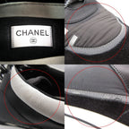 Chanel Sneakers CC Logo Hybrid Shoes Nylon Leather Black — view 9