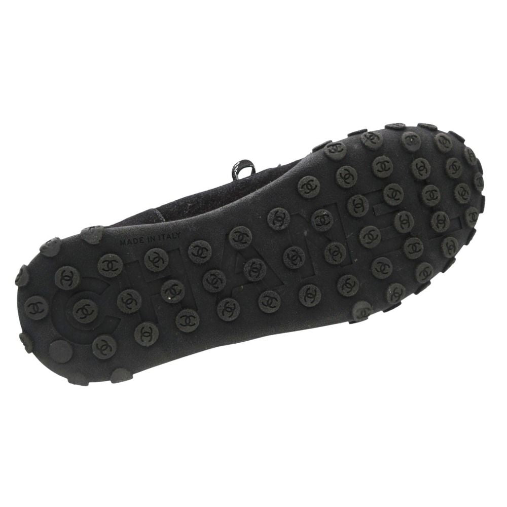 Chanel Sneakers CC Logo Hybrid Shoes Nylon Leather Black — view 3