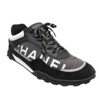 Chanel Sneakers CC Logo Hybrid Shoes Nylon Leather Black — view 6