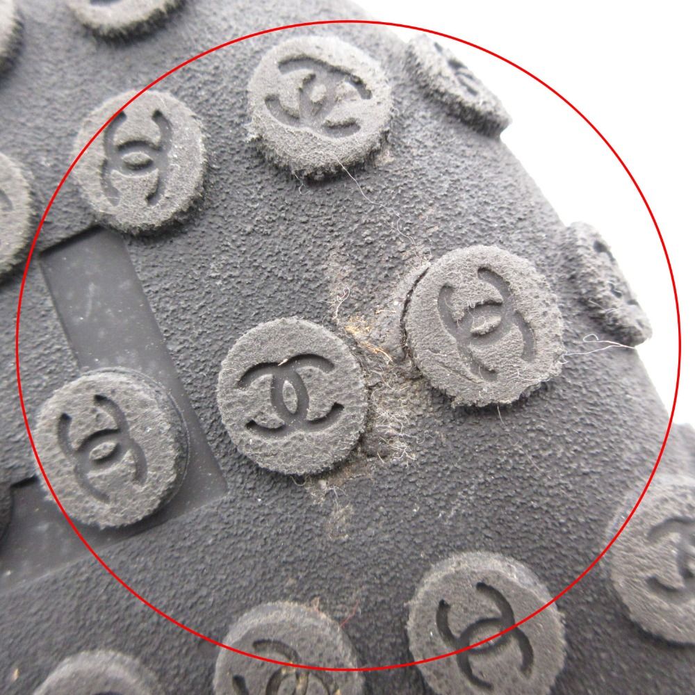 Chanel Sneakers CC Logo Hybrid Shoes Nylon Leather Black — view 8