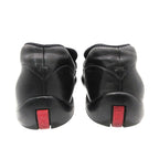 Prada Sports Loafers Leather Slip on with Drawcord Archive Shoes Black — view 6