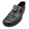 Prada Sports Loafers Leather Slip on with Drawcord Archive Shoes Black