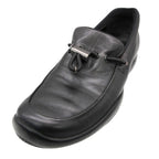 Prada Sports Loafers Leather Slip on with Drawcord Archive Shoes Black