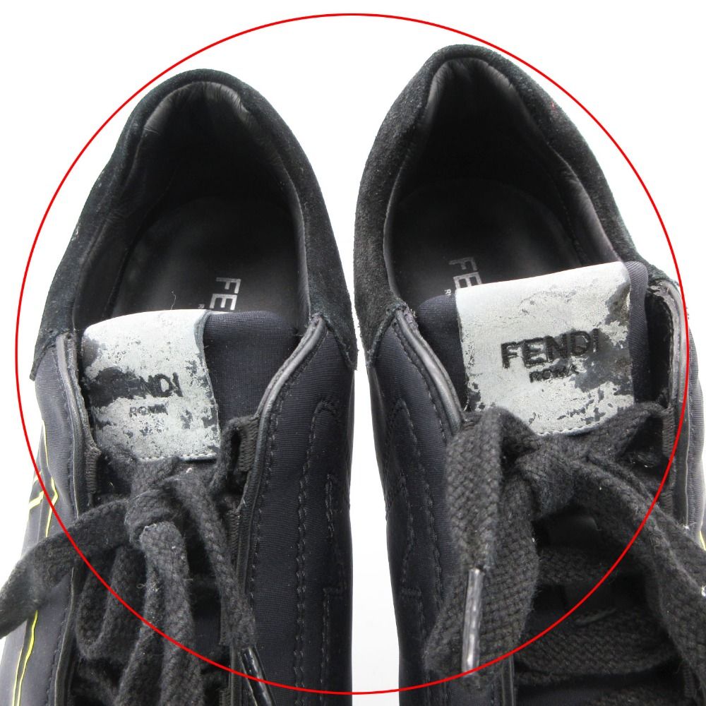 Fendi Sneakers Logo Low Cut Shoes Black — view 8