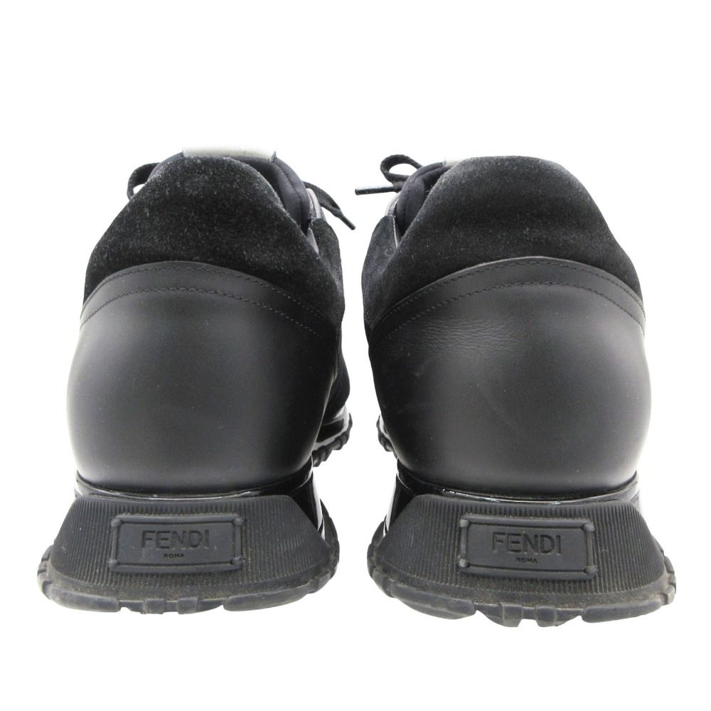 Fendi Sneakers Logo Low Cut Shoes Black — view 5