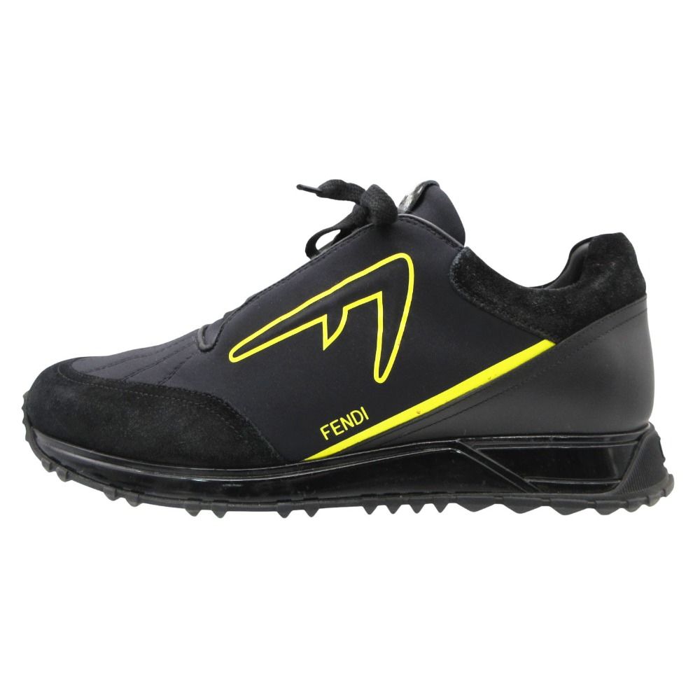 Fendi Sneakers Logo Low Cut Shoes Black