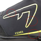 Fendi Sneakers Logo Low Cut Shoes Black — view 6