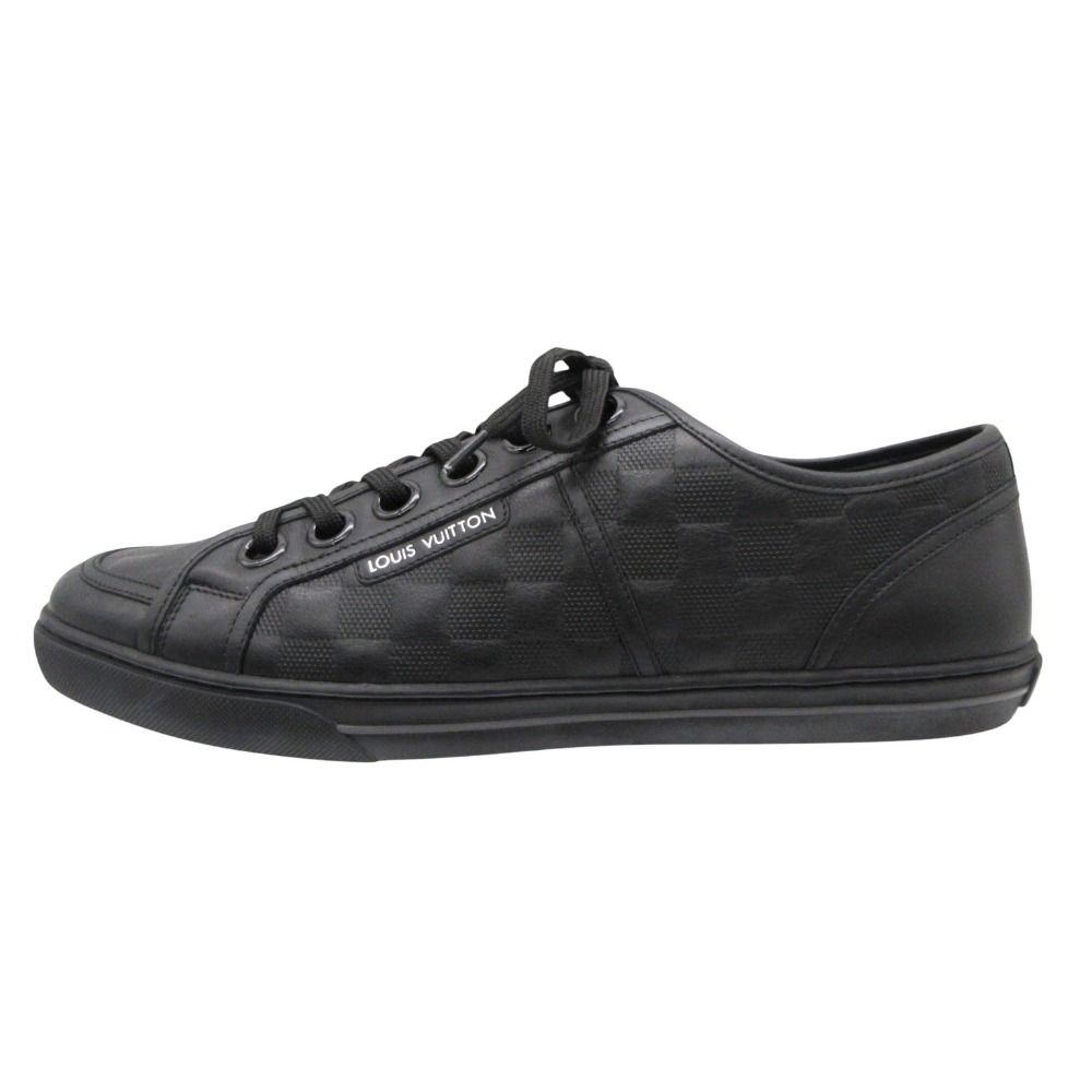 Louis Vuitton Sneakers Damier Infini Leather Shoes Low Cut Black — view 2
