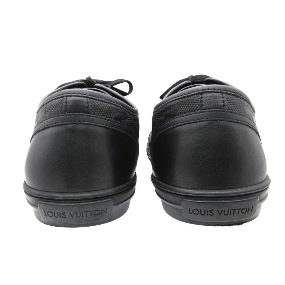 Louis Vuitton Sneakers Damier Infini Leather Shoes Low Cut Black — view 6