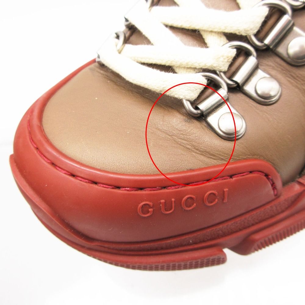 Gucci Boots Flash Trek High Top Sneakers Brown — view 8