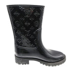 Louis Vuitton Boots Monogram Drops Line Rubber Rain Shoes Black — view 2