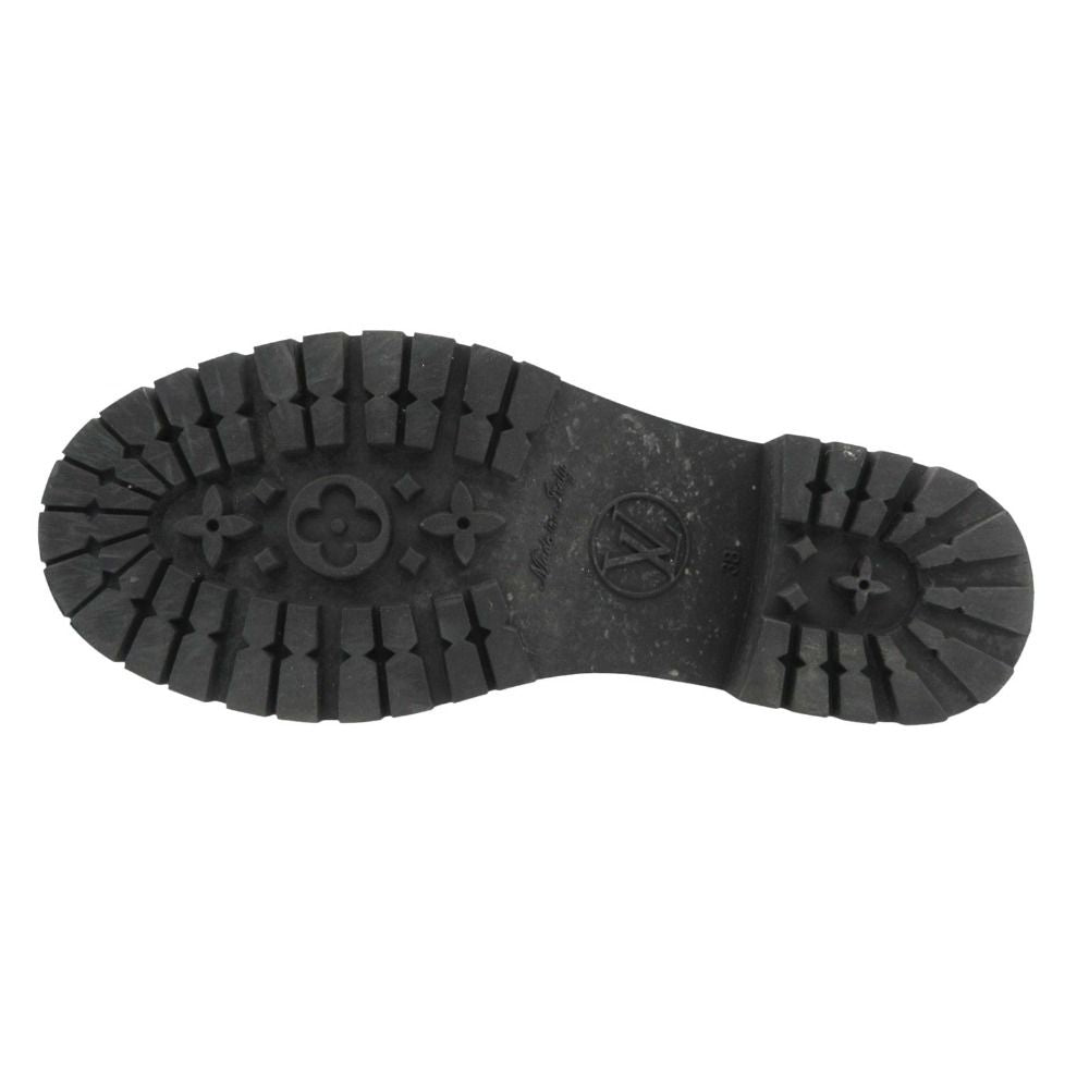 Louis Vuitton Boots Monogram Drops Line Rubber Rain Shoes Black — view 3