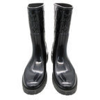 Louis Vuitton Boots Monogram Drops Line Rubber Rain Shoes Black — view 5