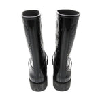 Louis Vuitton Boots Monogram Drops Line Rubber Rain Shoes Black — view 6