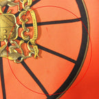 Hermes Vintage Scarf Carre 90 Spring Carriage Pattern Ledoux Orange — view 7