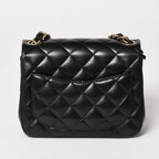 Chanel Mini Quilted 17 S Flap S Chain Shoulder Bag CC Logo Lambskin Black — view 2