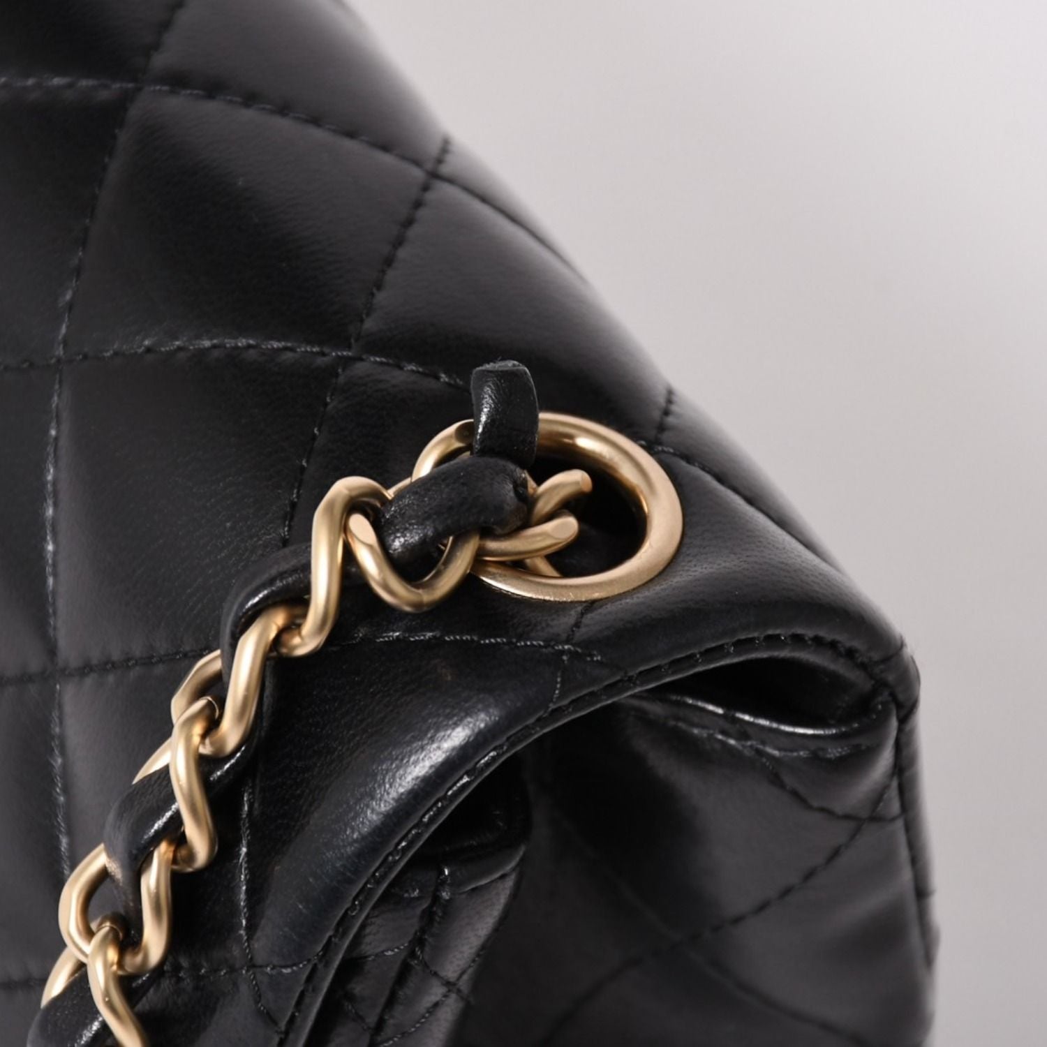 Chanel Mini Quilted 17 S Flap S Chain Shoulder Bag CC Logo Lambskin Black — view 5