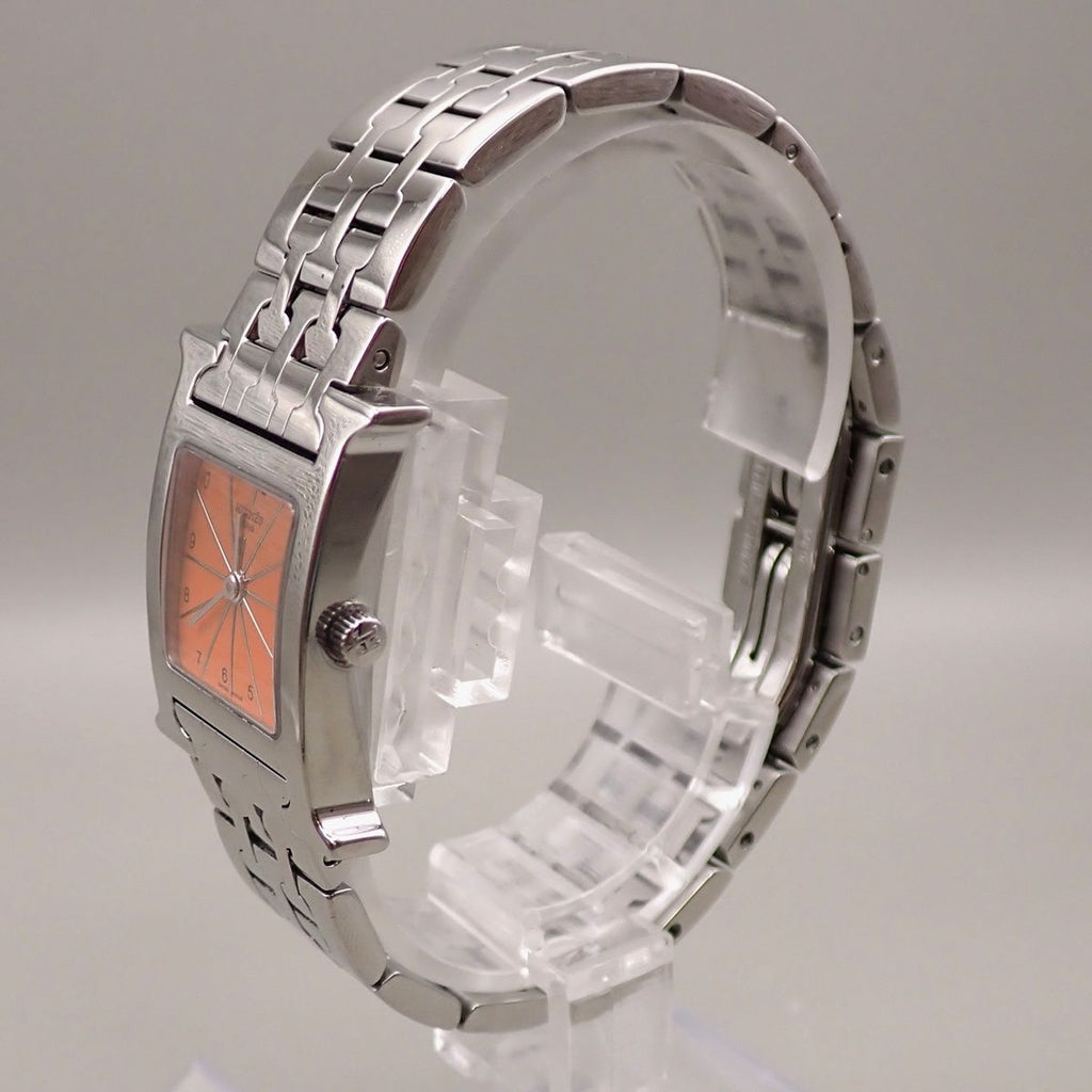 Hermes Watch Silver Orange Quartz — view 3
