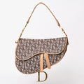 Dior Saddle Bag Oblique Trotter Brown