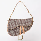 Dior Saddle Bag Oblique Trotter Brown