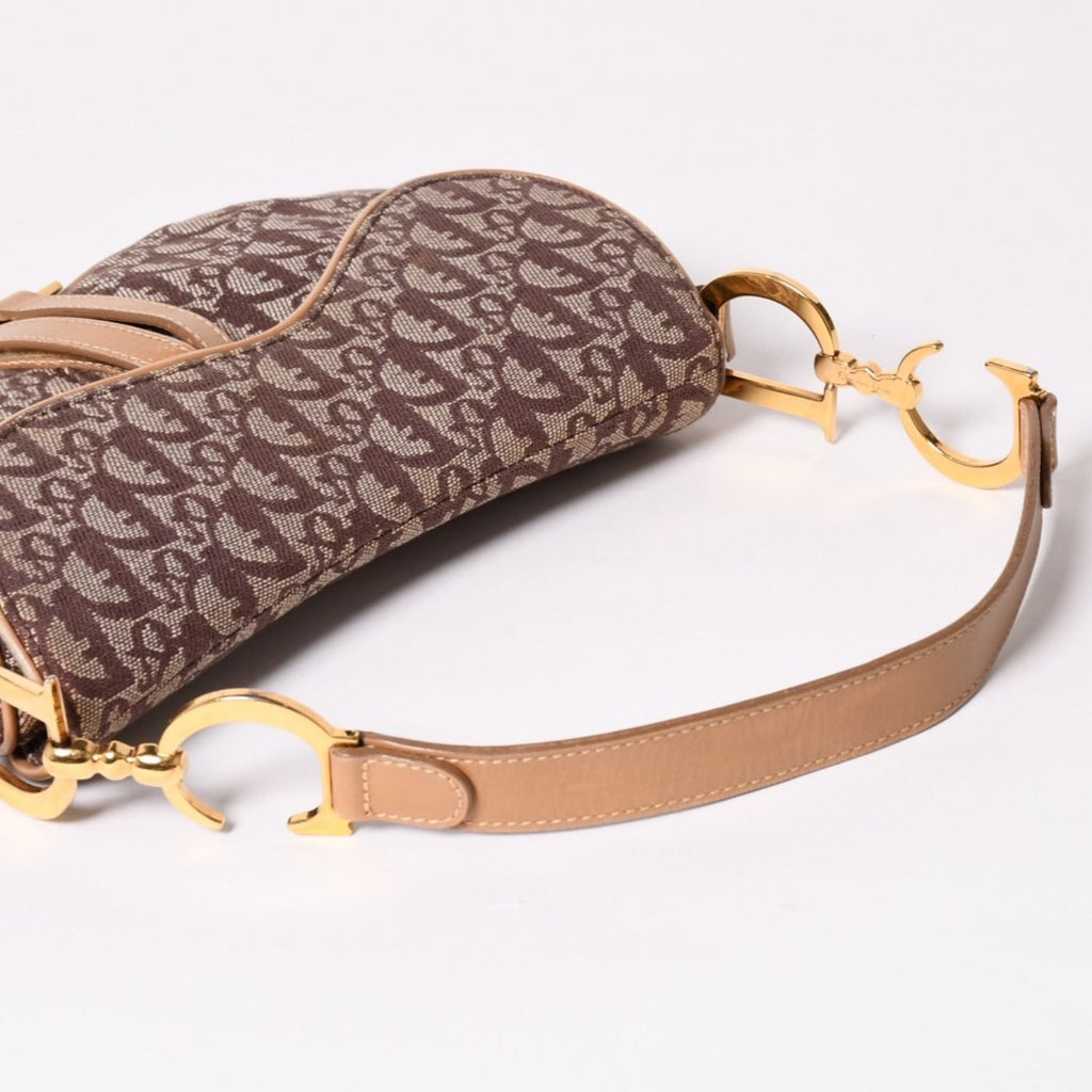 Dior Saddle Bag Oblique Trotter Brown — view 7