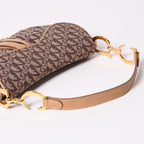 Dior Saddle Bag Oblique Trotter Brown — view 7