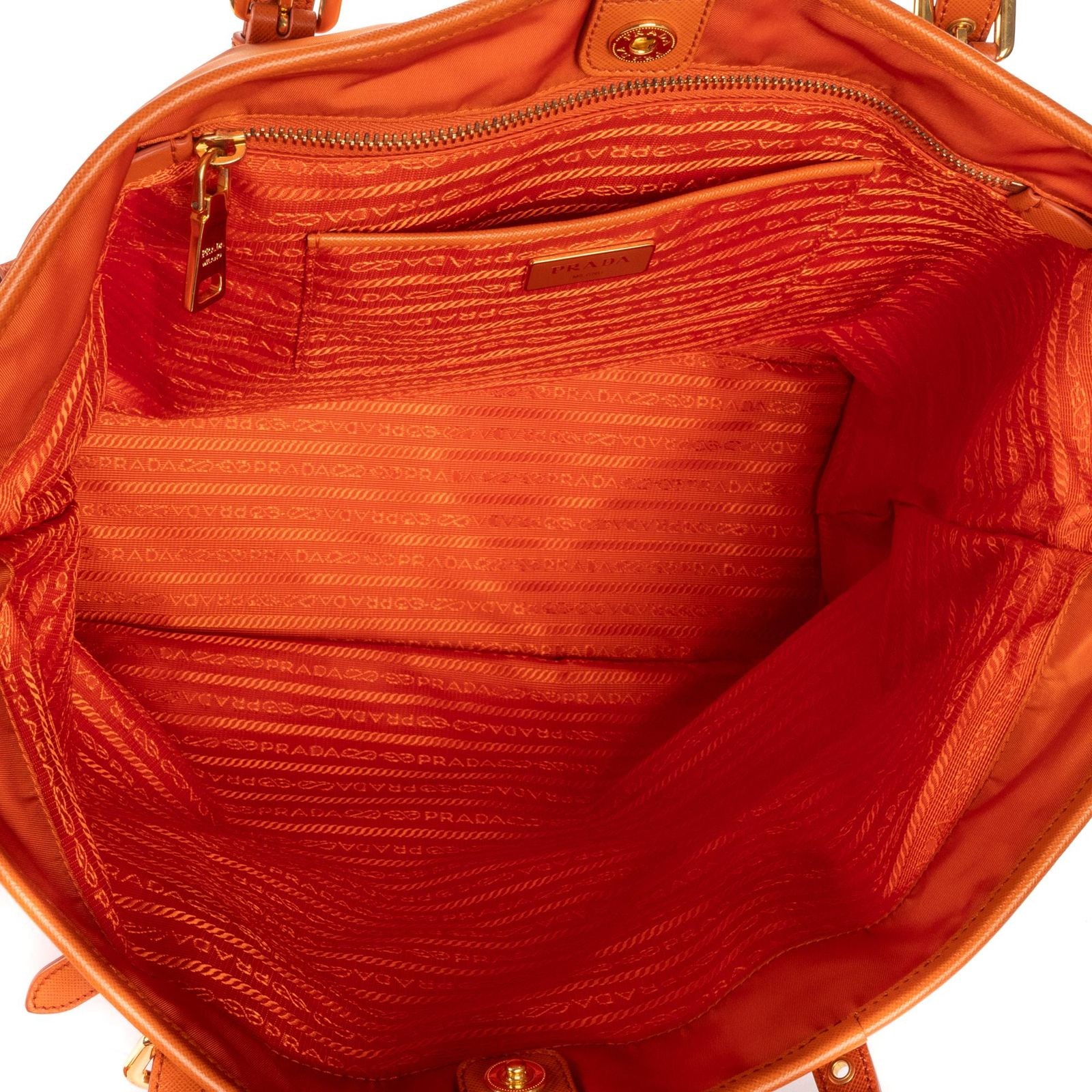 Prada Tessuto Nylon Orange Messenger — view 9