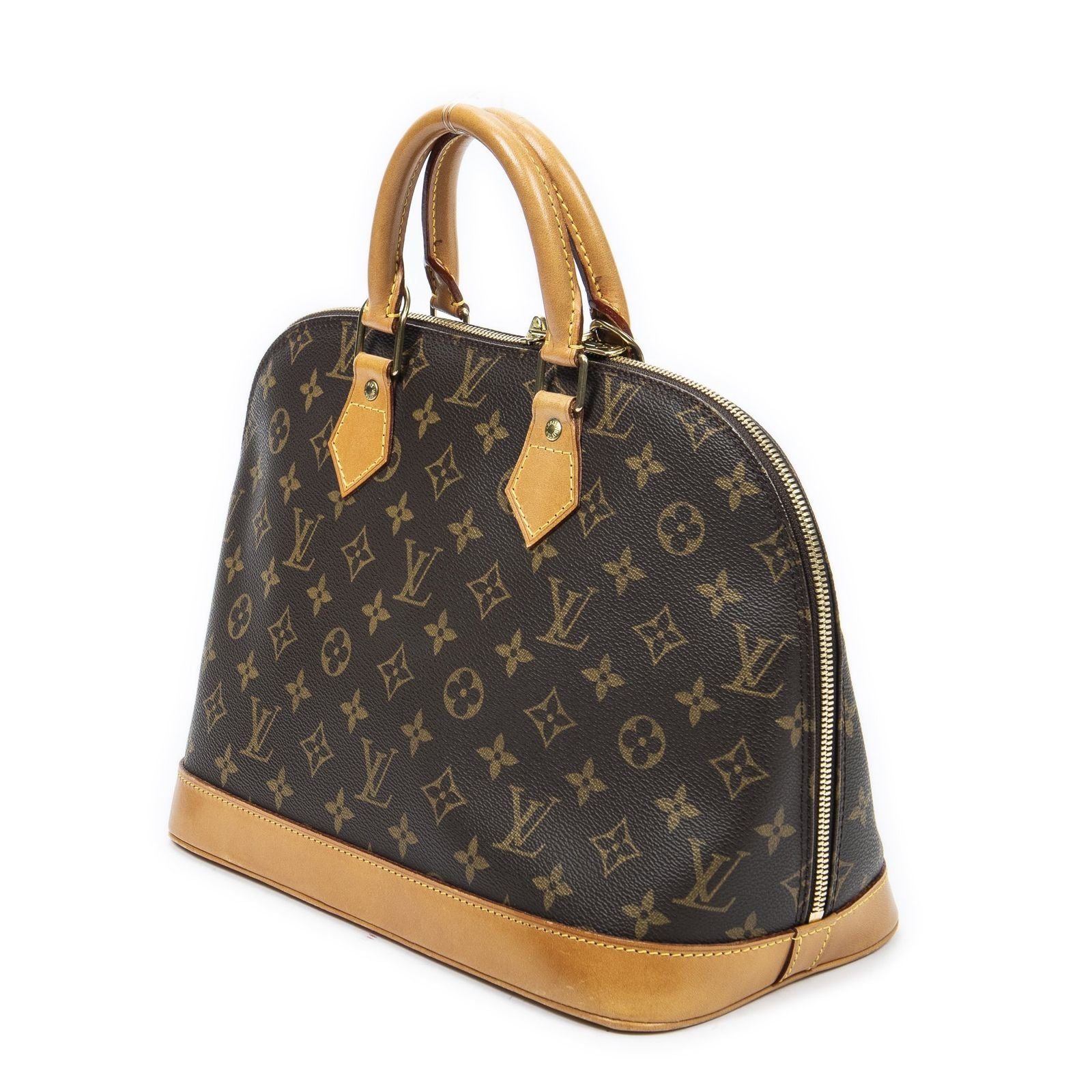 Louis Vuitton Alma Brown Monogram Canvas Handbag — view 2