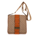 Dior Star Chain Crossbody Brown Beige Trotter Pattern Canvas