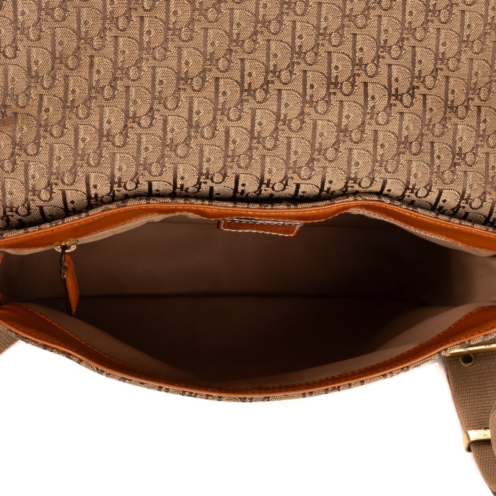Dior Star Chain Crossbody Brown Beige Trotter Pattern Canvas — view 9
