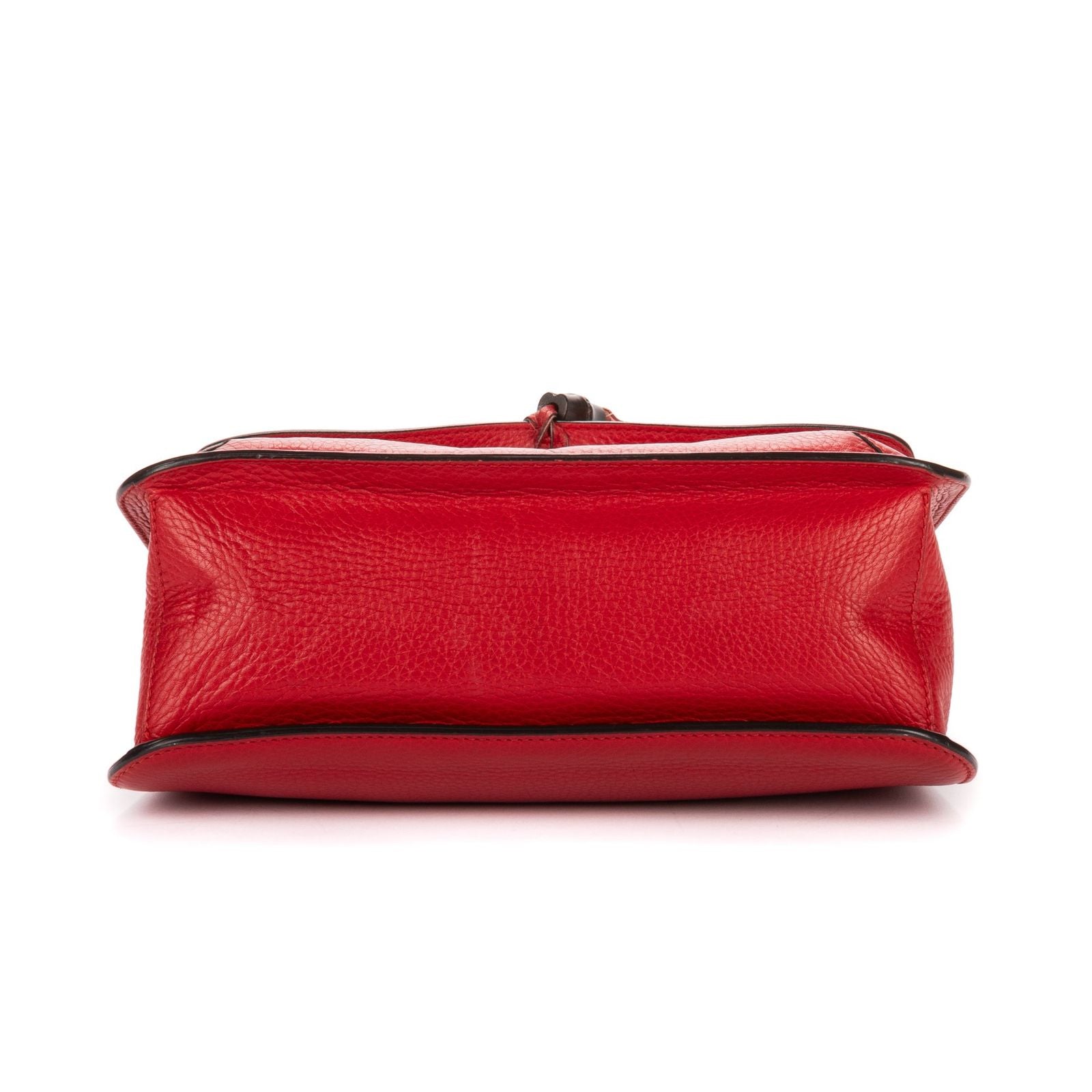 Gucci Bamboo Tassel Daily Flap Red Gray Calfskin Leather — view 6