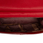Gucci Bamboo Tassel Daily Flap Red Gray Calfskin Leather — view 9