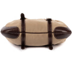 Prada Jacquard Two Straps Tote Brown Khaki Canvas — view 6