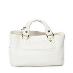 Celine Boogie Bag White Gray Calfskin Leather — view 5