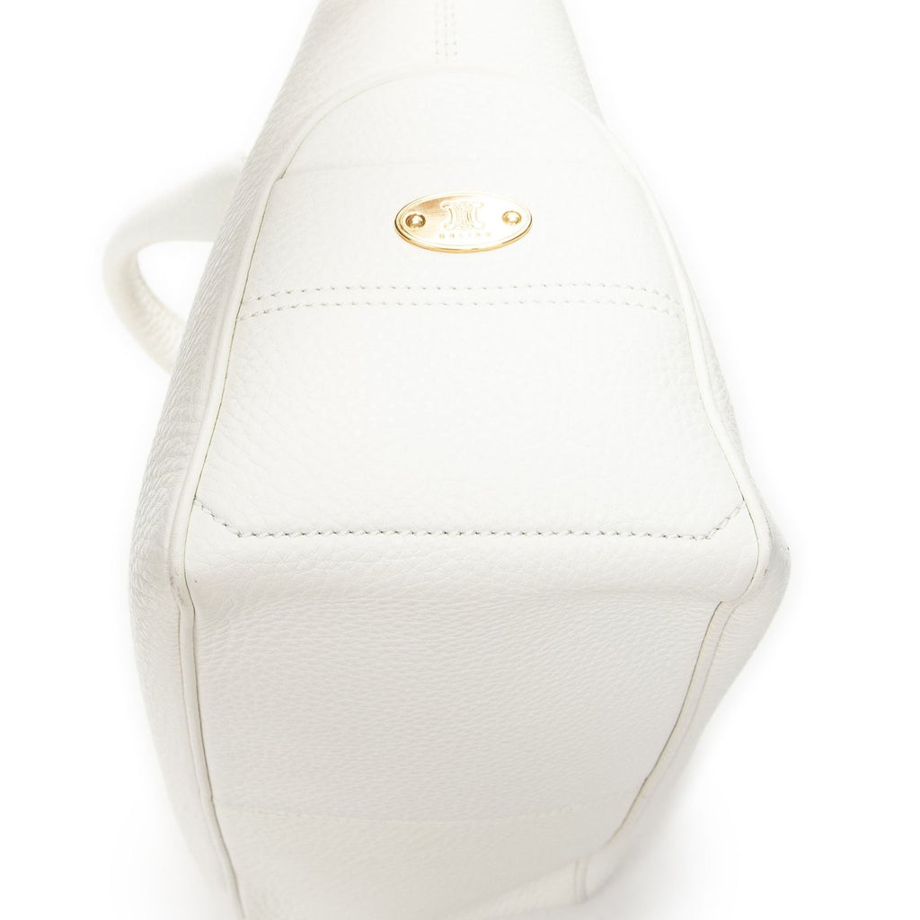 Celine Boogie Bag White Gray Calfskin Leather — view 8