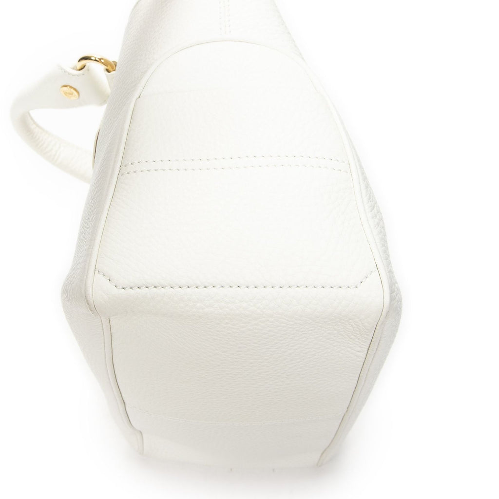 Celine Boogie Bag White Gray Calfskin Leather — view 7