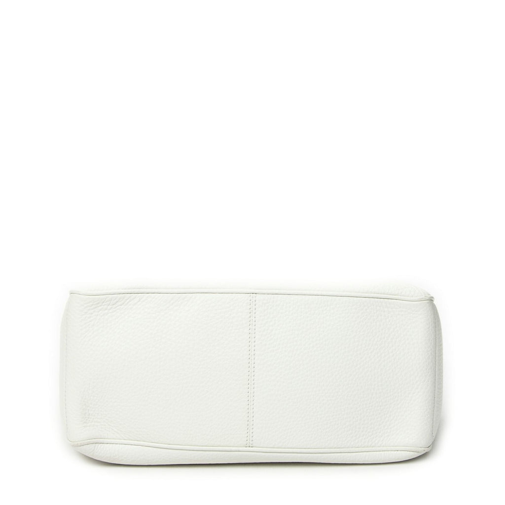 Celine Boogie Bag White Gray Calfskin Leather — view 6
