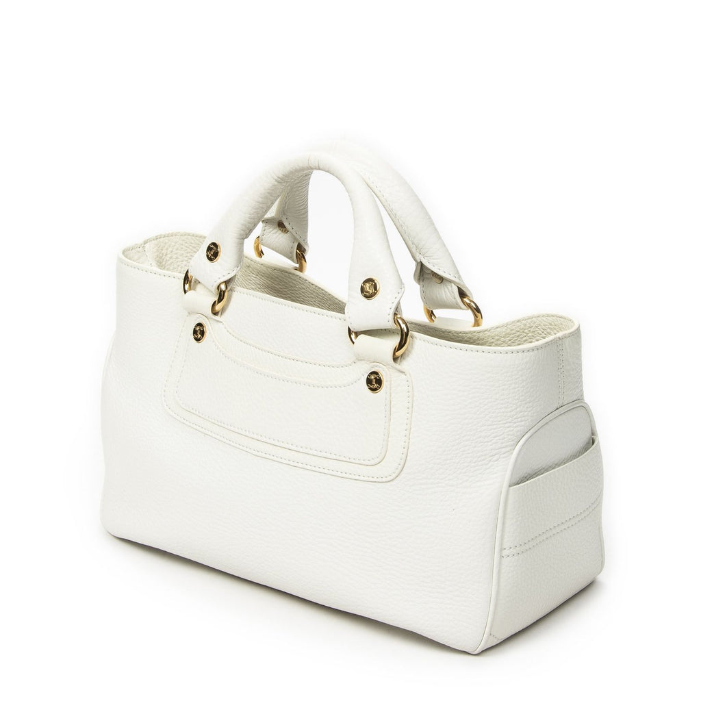 Celine Boogie Bag White Gray Calfskin Leather — view 2