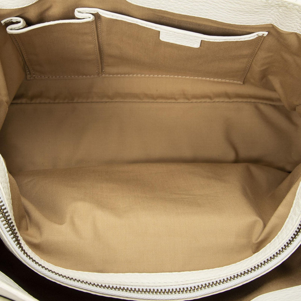 Celine Boogie Bag White Gray Calfskin Leather — view 9