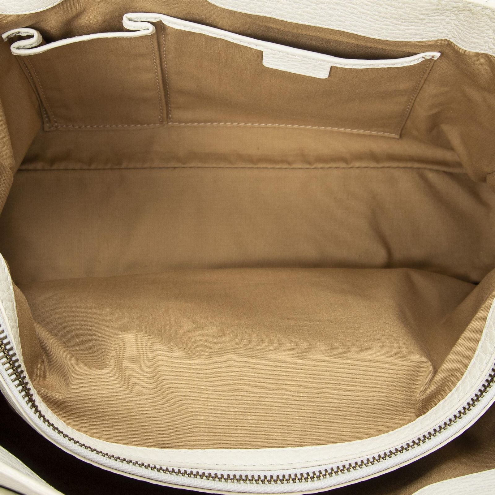 Celine Boogie Bag White Gray Calfskin Leather — view 9