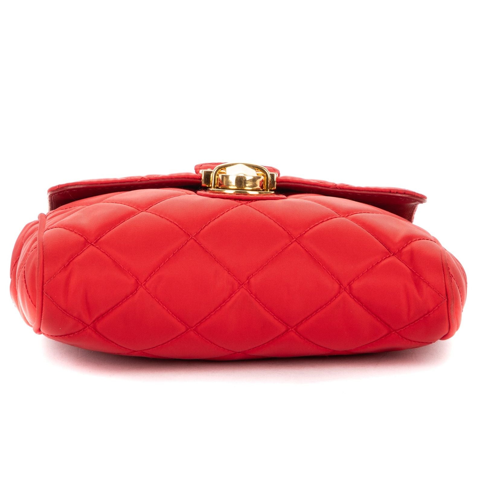 Prada Tessuto Crossbody Red Matelasse Nylon Canvas — view 6