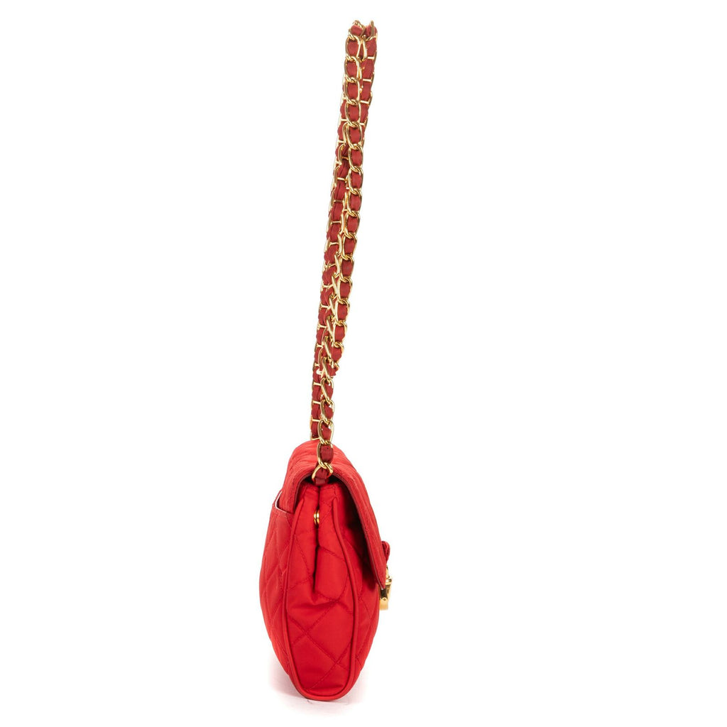 Prada Tessuto Crossbody Red Matelasse Nylon Canvas — view 4