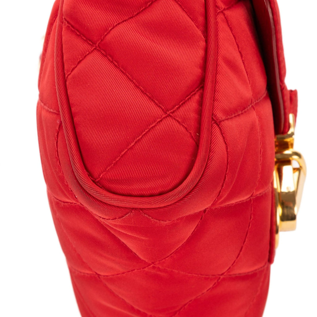Prada Tessuto Crossbody Red Matelasse Nylon Canvas — view 8