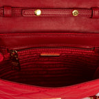 Prada Tessuto Crossbody Red Matelasse Nylon Canvas — view 9
