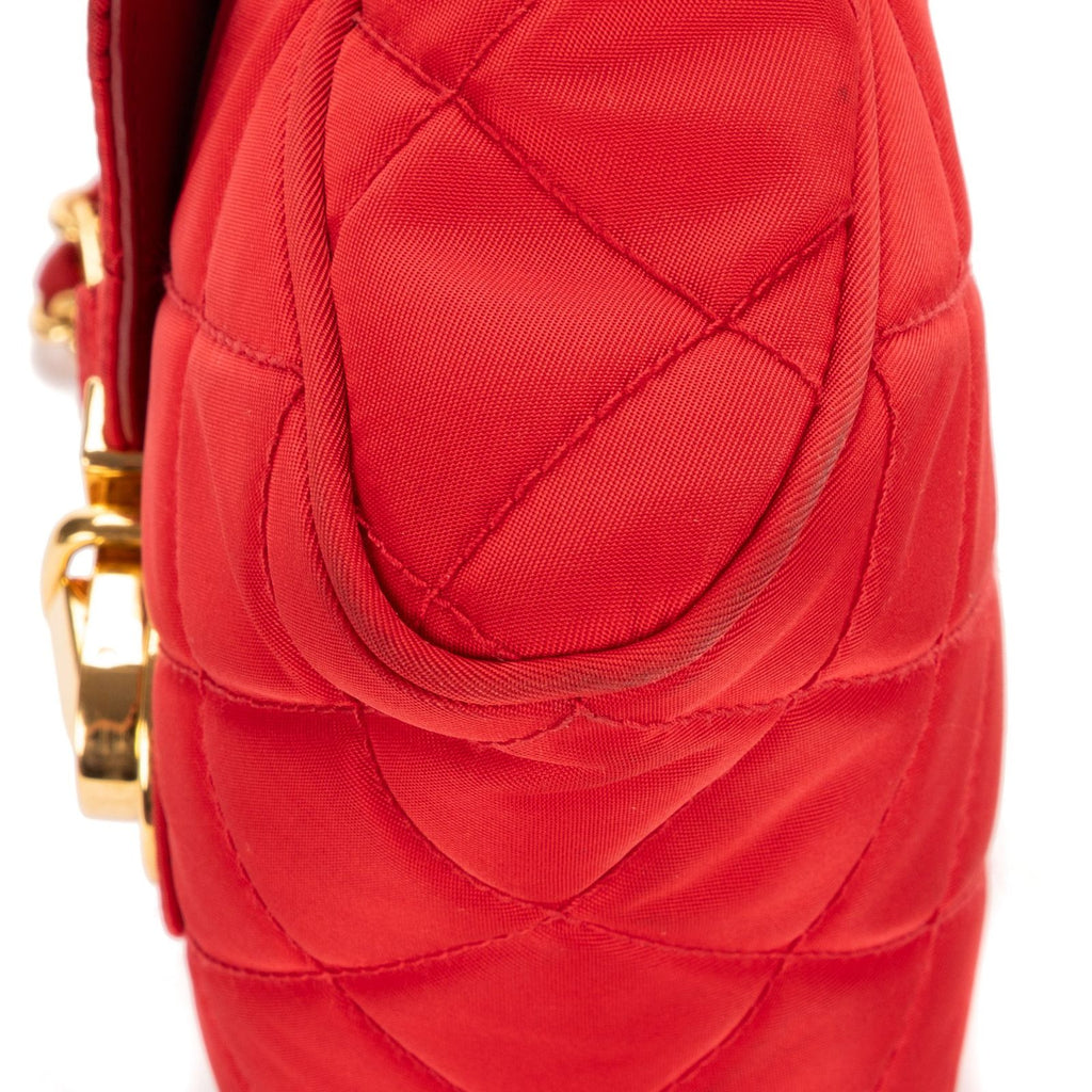 Prada Tessuto Crossbody Red Matelasse Nylon Canvas — view 7
