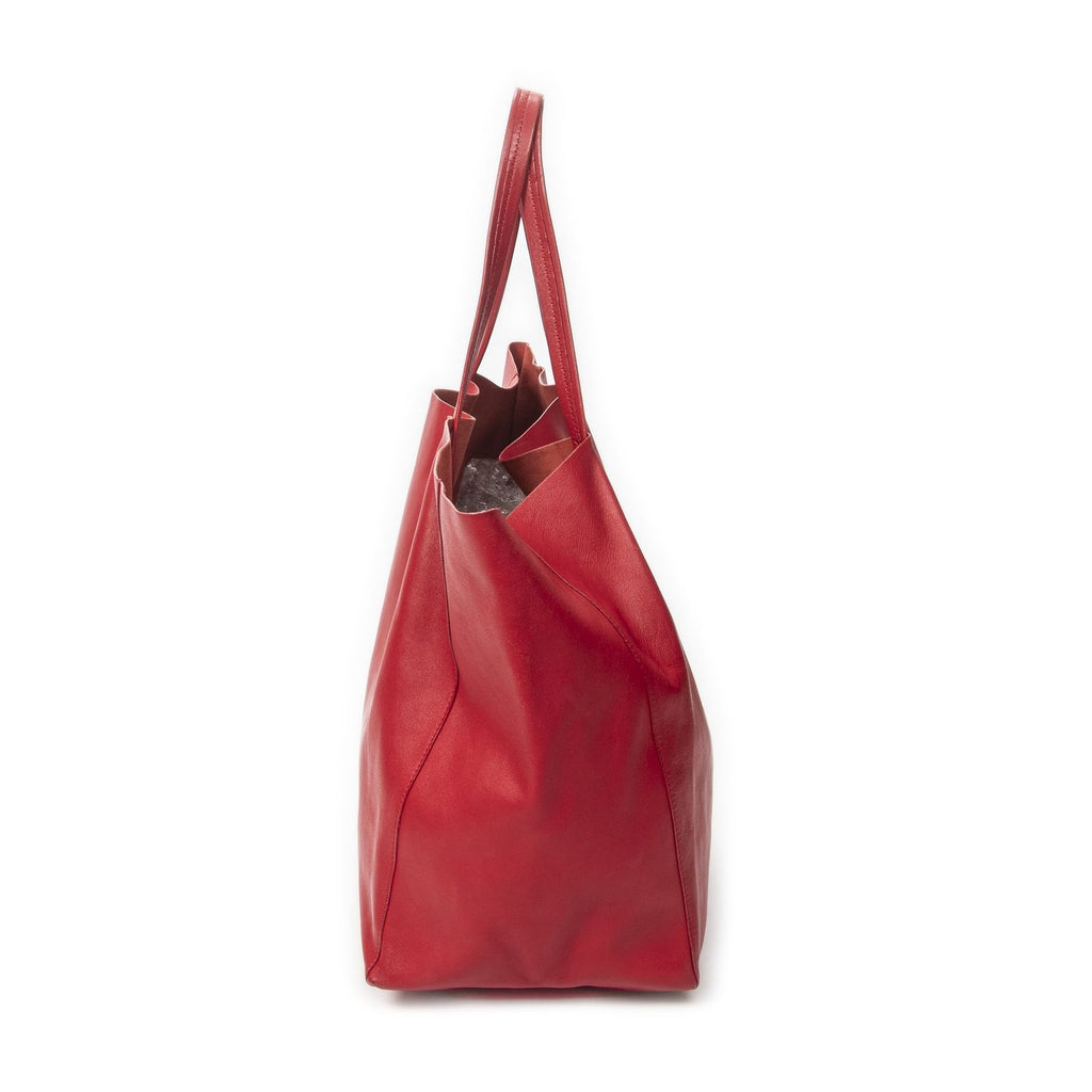 Celine Horizontal Cabas Tote Red Calfskin Leather — view 4
