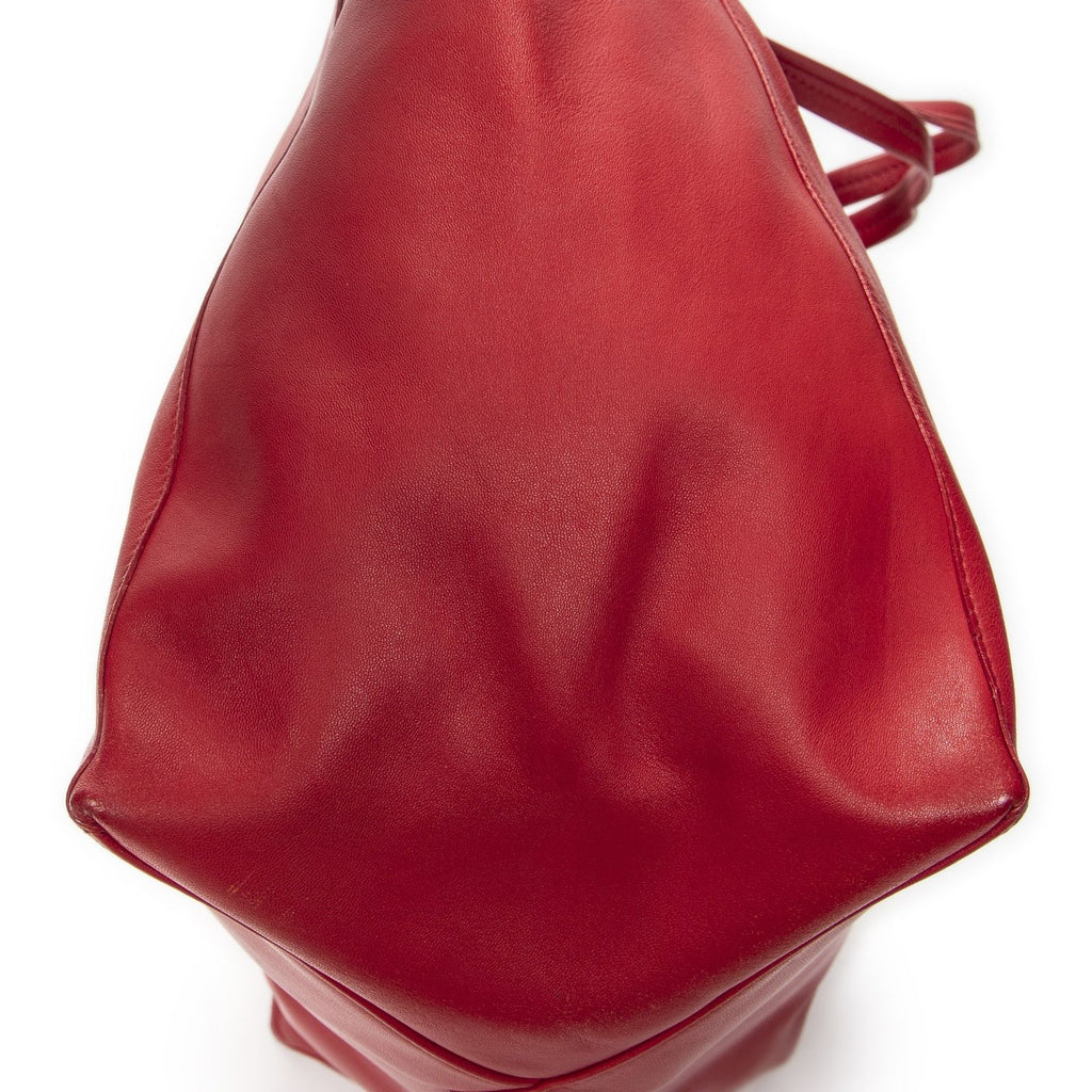 Celine Horizontal Cabas Tote Red Calfskin Leather — view 8
