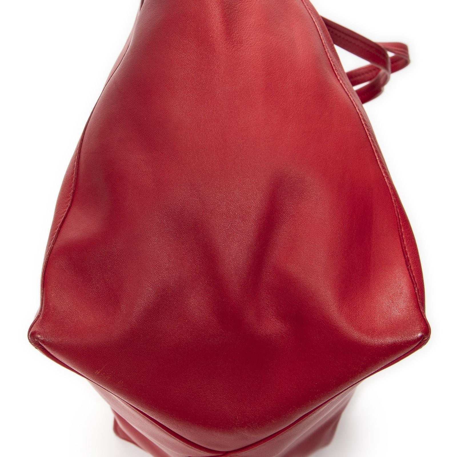 Celine Horizontal Cabas Tote Red Calfskin Leather — view 8