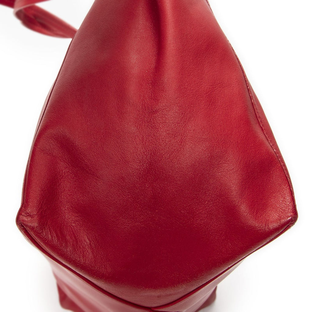Celine Horizontal Cabas Tote Red Calfskin Leather — view 7